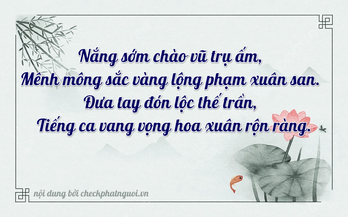 Bài thơ ý nghĩa cho <b>biển số 65A-38207</b> tại website checkphatnguoi.vn