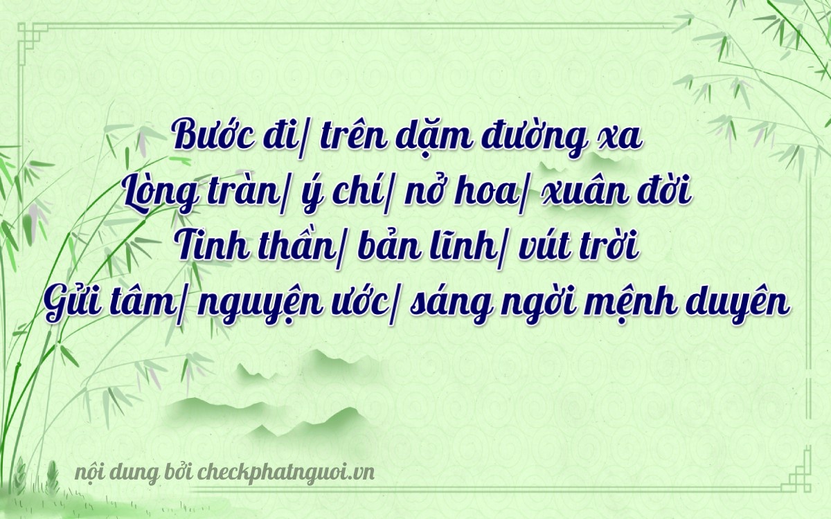 Bài thơ ý nghĩa cho <b>biển số 65A-38251</b> tại website checkphatnguoi.vn