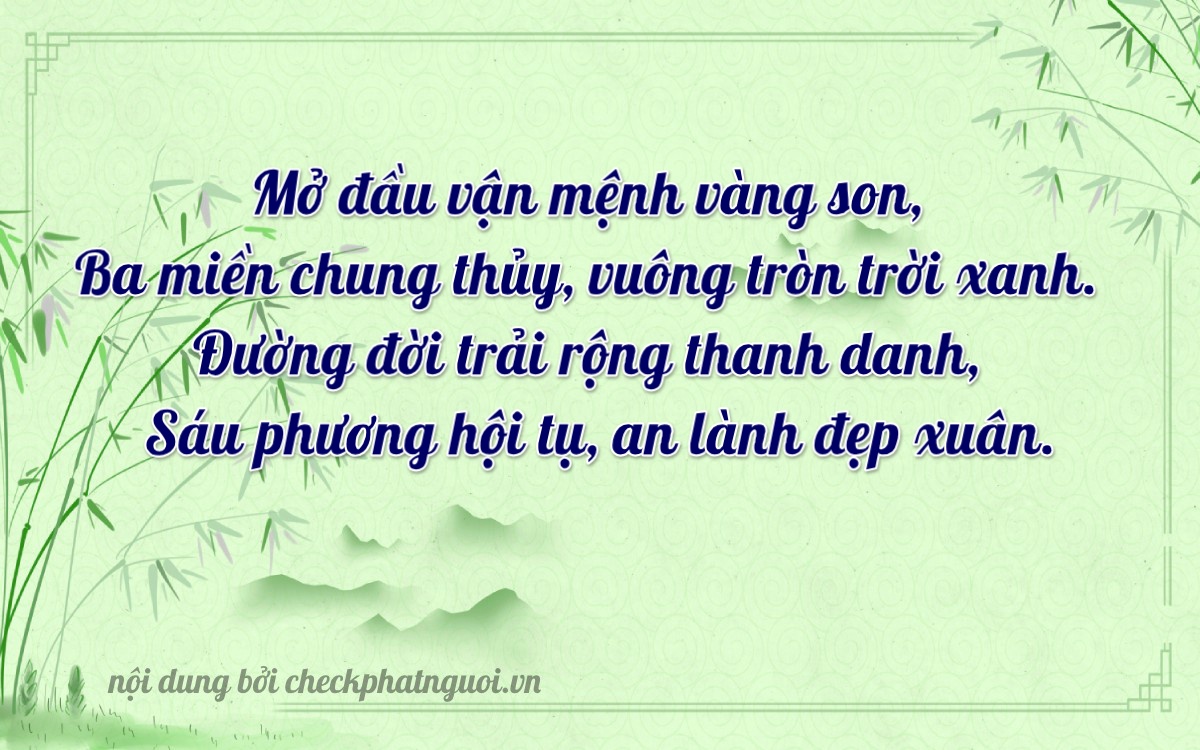 Bài thơ ý nghĩa cho <b>biển số 65A-39396</b> tại website checkphatnguoi.vn