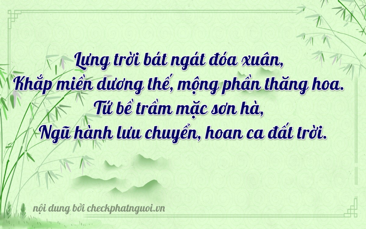 Bài thơ ý nghĩa cho <b>biển số 65A-41620</b> tại website checkphatnguoi.vn