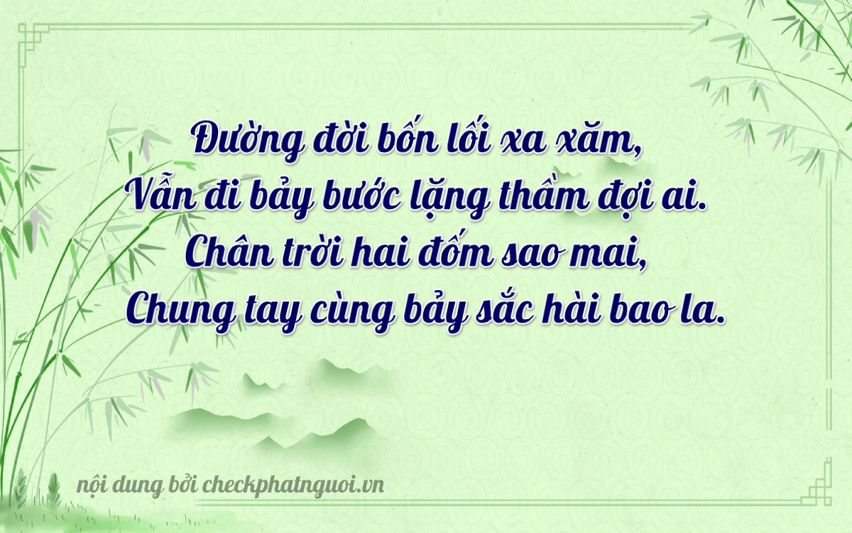Bài thơ ý nghĩa cho <b>biển số 65A-42072</b> tại website checkphatnguoi.vn