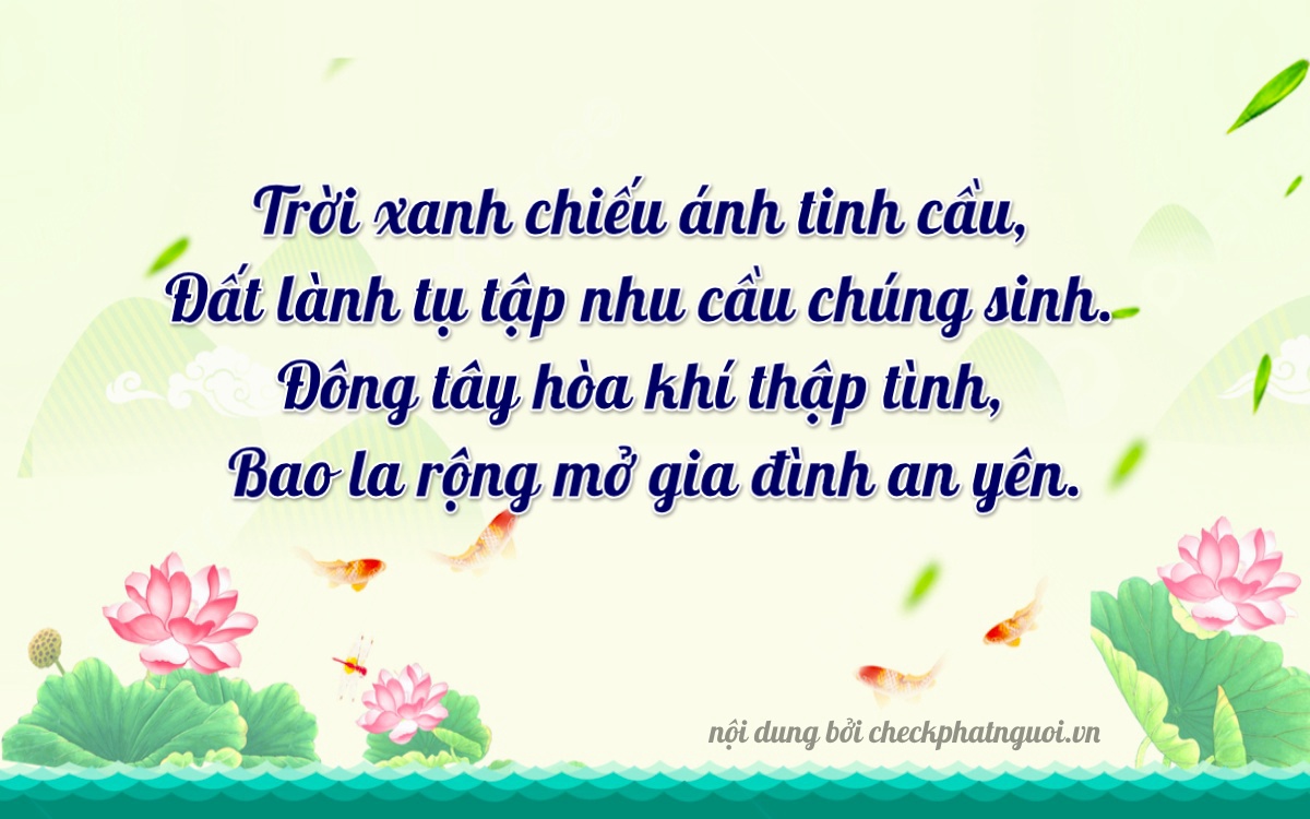 Bài thơ ý nghĩa cho <b>biển số 65A-42483</b> tại website checkphatnguoi.vn