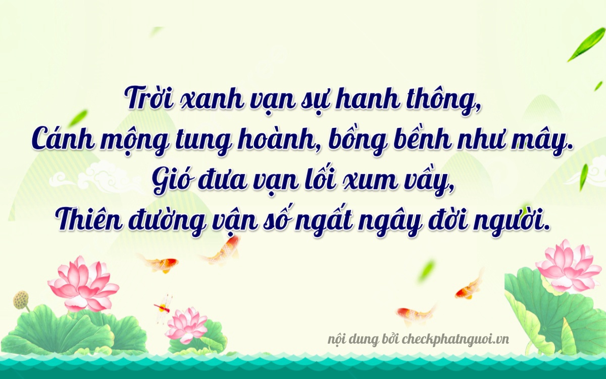 Bài thơ ý nghĩa cho <b>biển số 65A-43273</b> tại website checkphatnguoi.vn