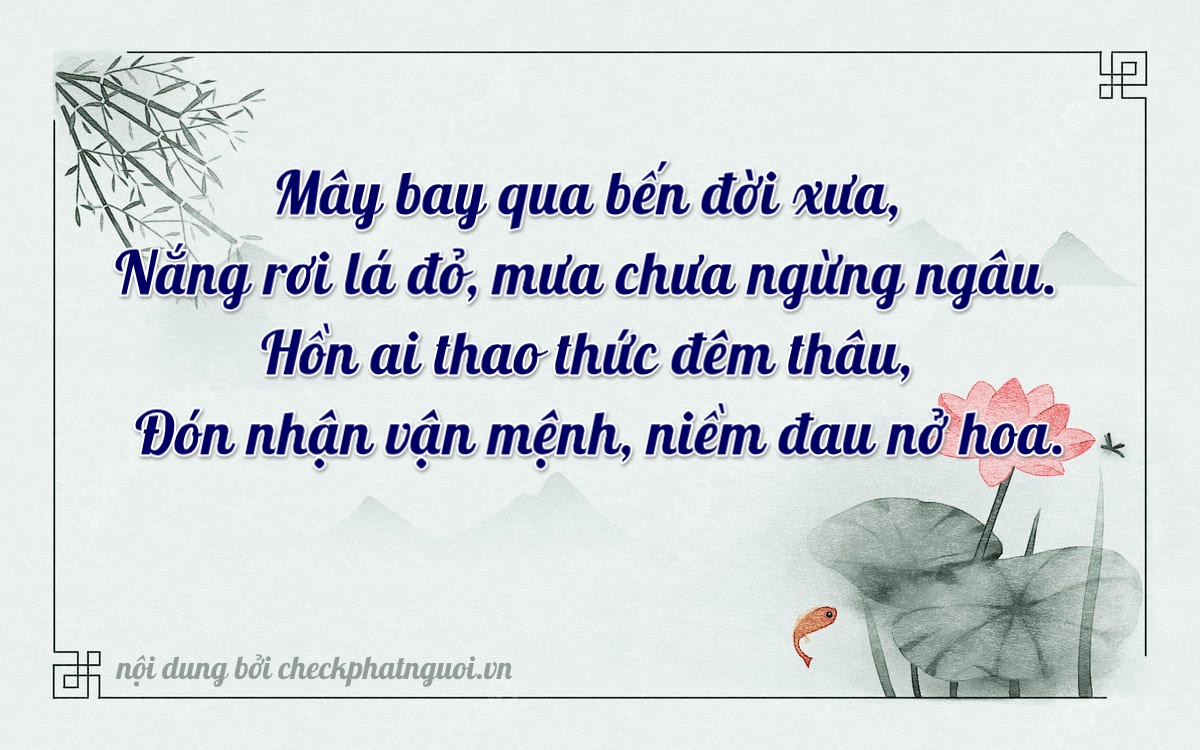 Bài thơ ý nghĩa cho <b>biển số 65A-43642</b> tại website checkphatnguoi.vn