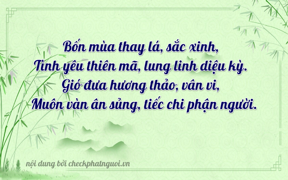 Bài thơ ý nghĩa cho <b>biển số 65A-44492</b> tại website checkphatnguoi.vn