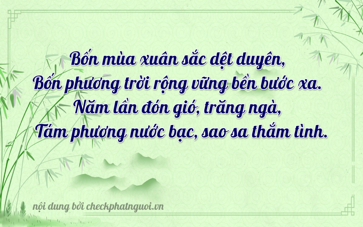 Bài thơ ý nghĩa cho <b>biển số 65A-45483</b> tại website checkphatnguoi.vn