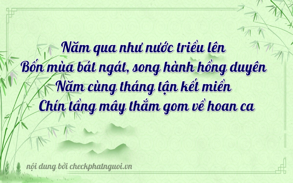 Bài thơ ý nghĩa cho <b>biển số 65A-45592</b> tại website checkphatnguoi.vn