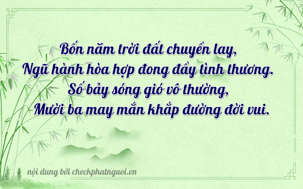 Bài thơ ý nghĩa cho <b>biển số 65A-45713</b> tại website checkphatnguoi.vn