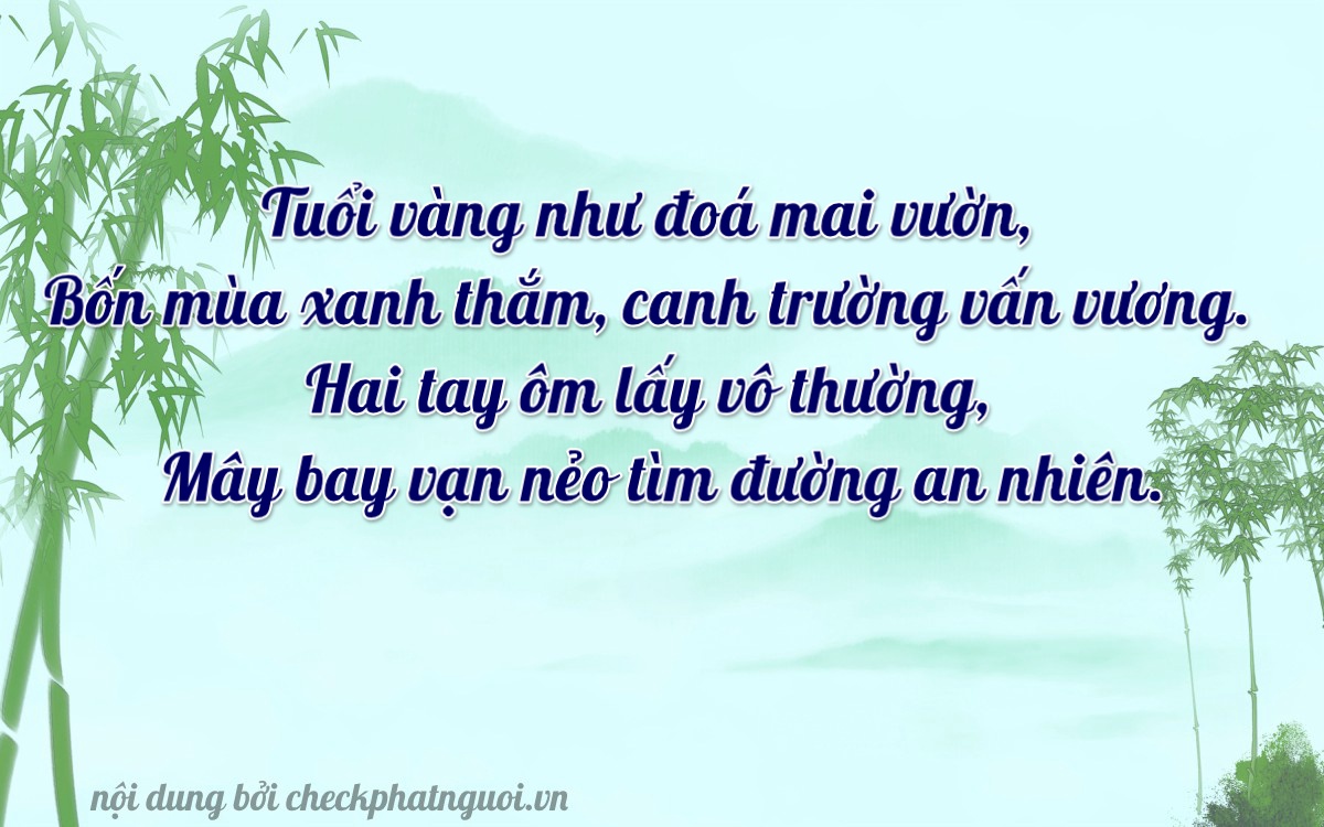 Bài thơ ý nghĩa cho <b>biển số 65A-46213</b> tại website checkphatnguoi.vn
