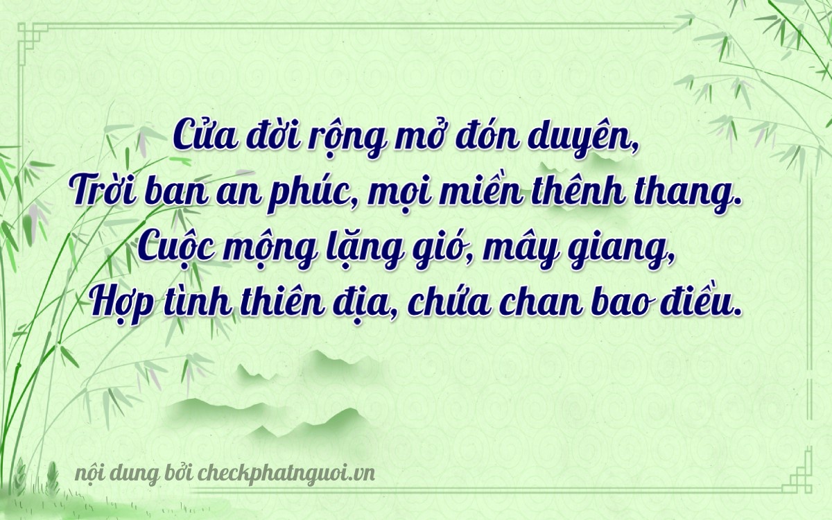 Bài thơ ý nghĩa cho <b>biển số 65A-46362</b> tại website checkphatnguoi.vn