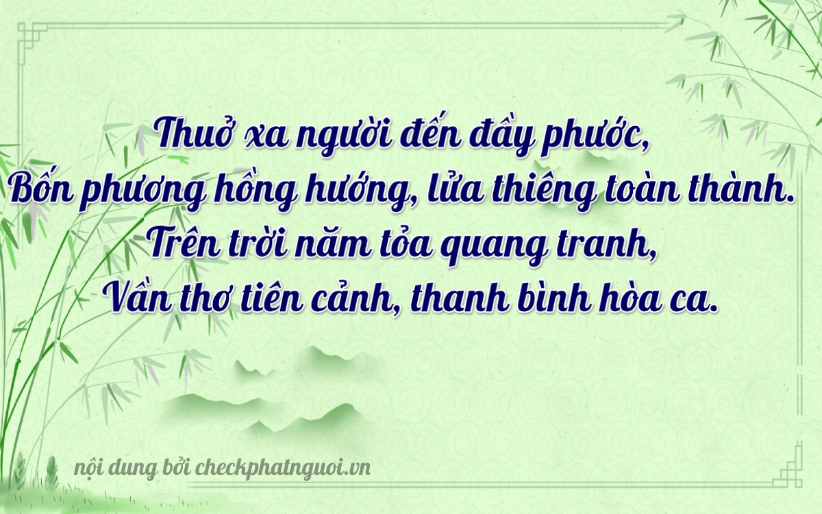 Bài thơ ý nghĩa cho <b>biển số 65A-46420</b> tại website checkphatnguoi.vn