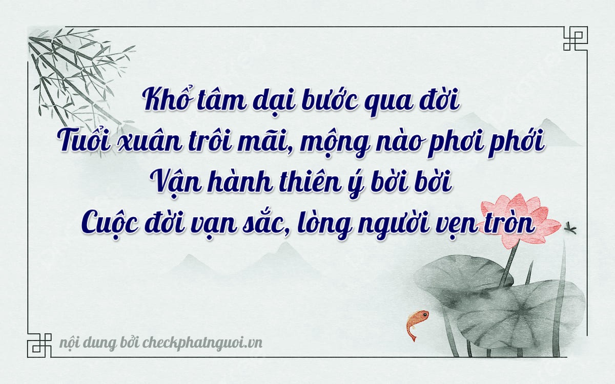 Bài thơ ý nghĩa cho <b>biển số 65A-46786</b> tại website checkphatnguoi.vn