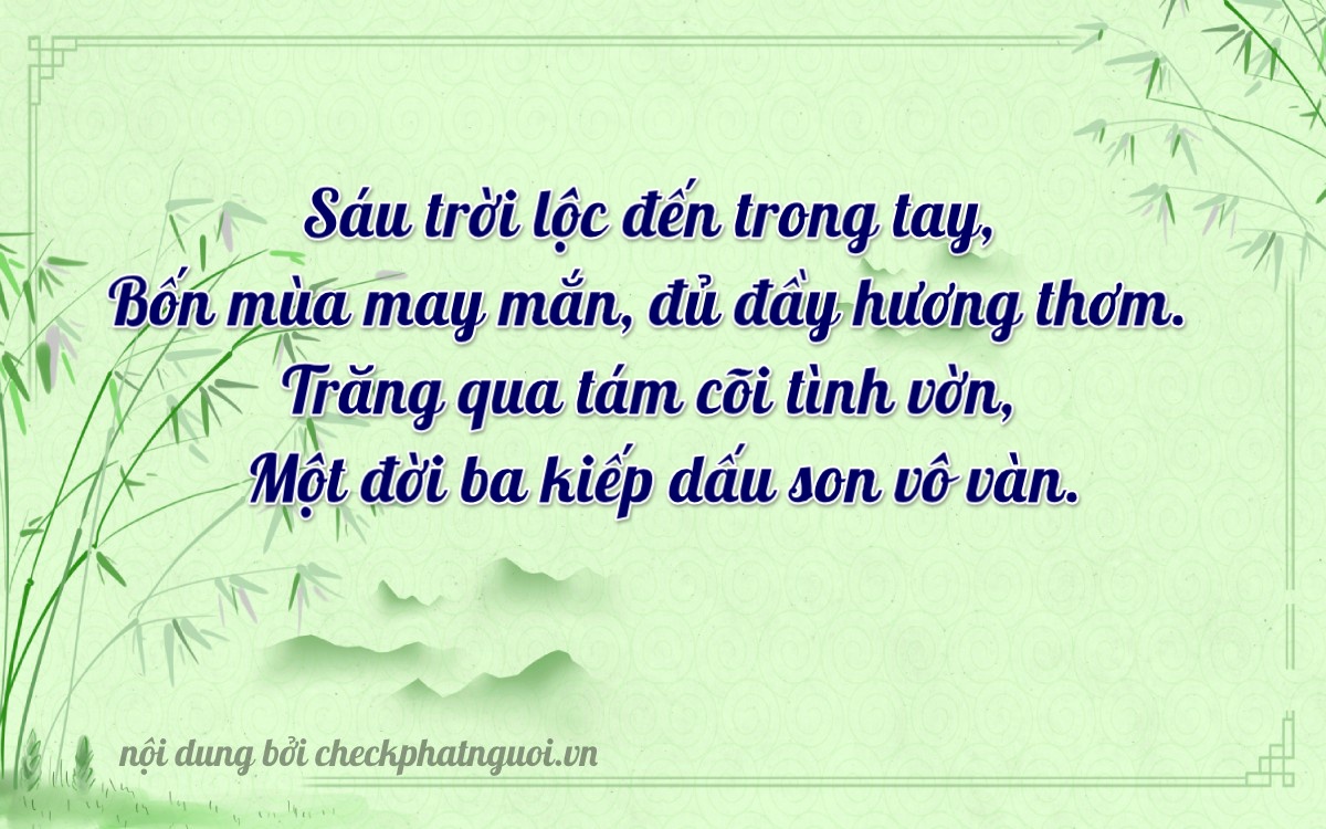 Bài thơ ý nghĩa cho <b>biển số 65A-46813</b> tại website checkphatnguoi.vn