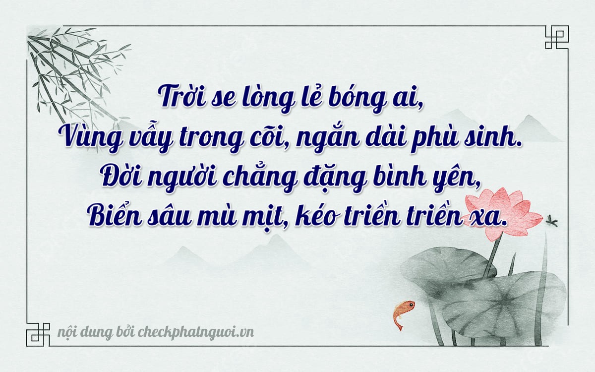 Bài thơ ý nghĩa cho <b>biển số 65A-52489</b> tại website checkphatnguoi.vn