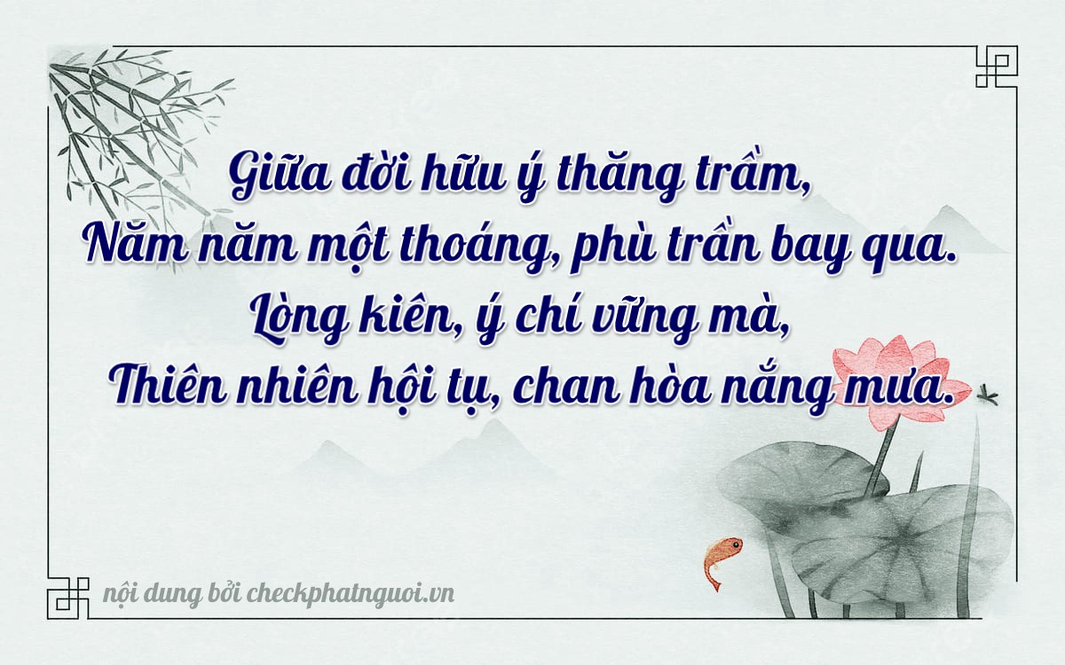 Bài thơ ý nghĩa cho <b>biển số 65A-52612</b> tại website checkphatnguoi.vn