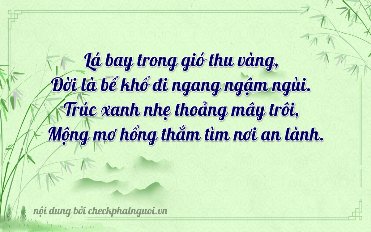 Bài thơ ý nghĩa cho <b>biển số 65A-52819</b> tại website checkphatnguoi.vn