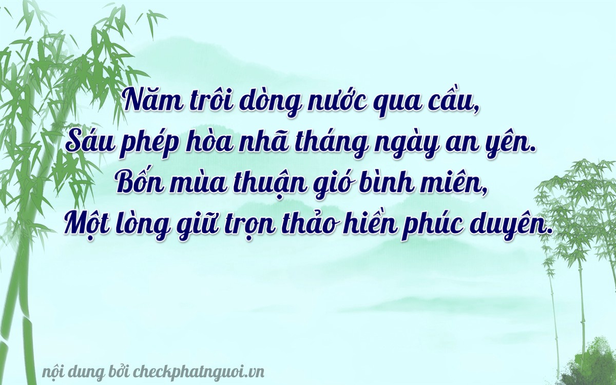 Bài thơ ý nghĩa cho <b>biển số 65A-56411</b> tại website checkphatnguoi.vn