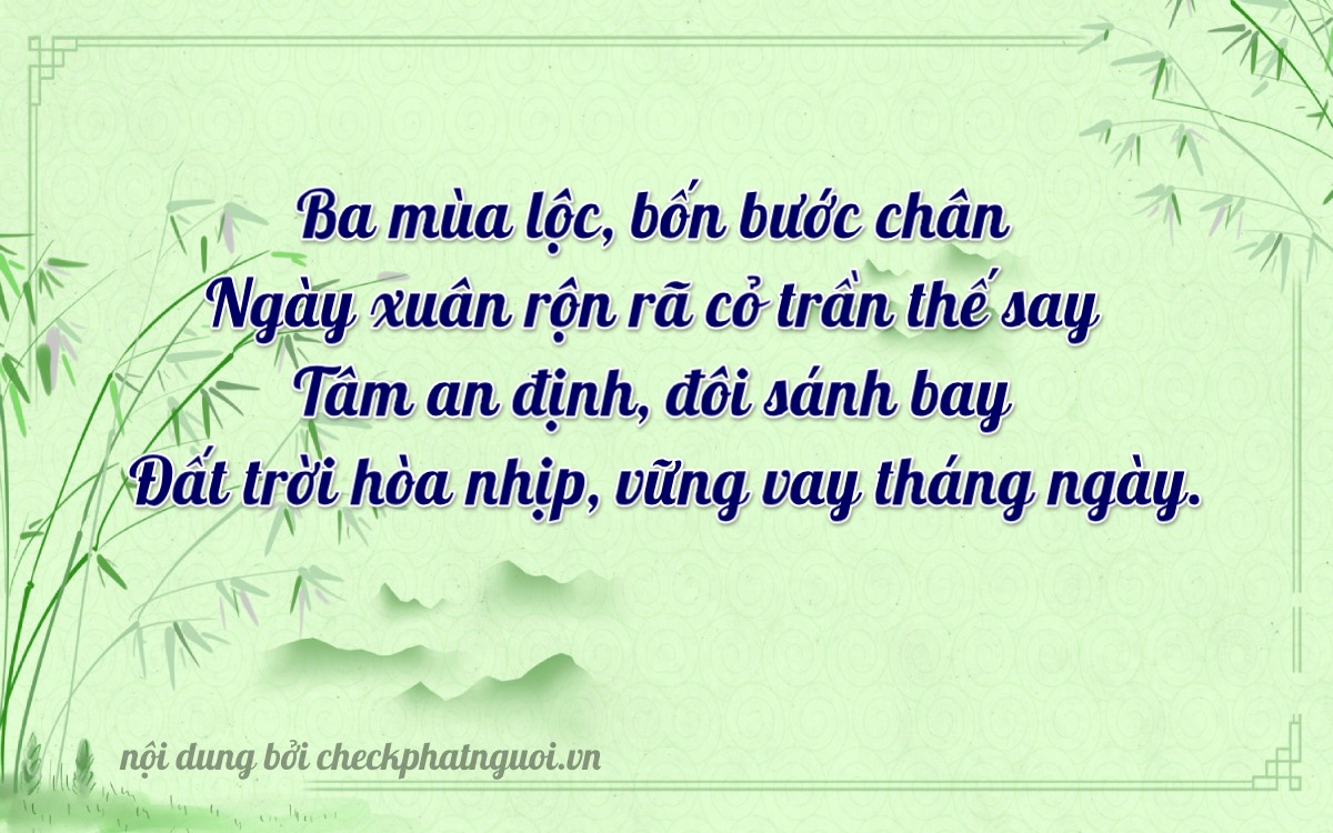 Bài thơ ý nghĩa cho <b>biển số 65AA-03422</b> tại website checkphatnguoi.vn