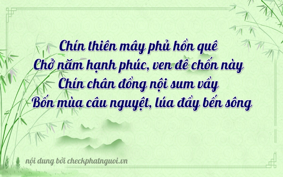 Bài thơ ý nghĩa cho <b>biển số 65AA-09954</b> tại website checkphatnguoi.vn