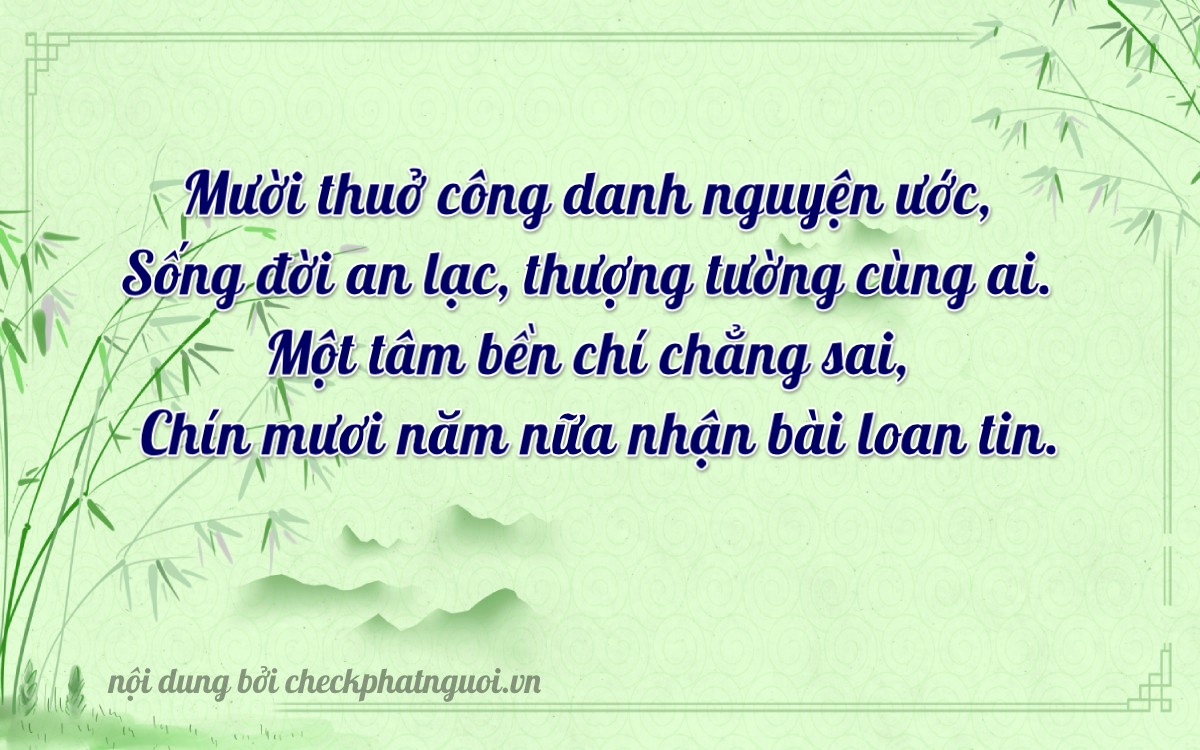 Bài thơ ý nghĩa cho <b>biển số 65AA-10179</b> tại website checkphatnguoi.vn