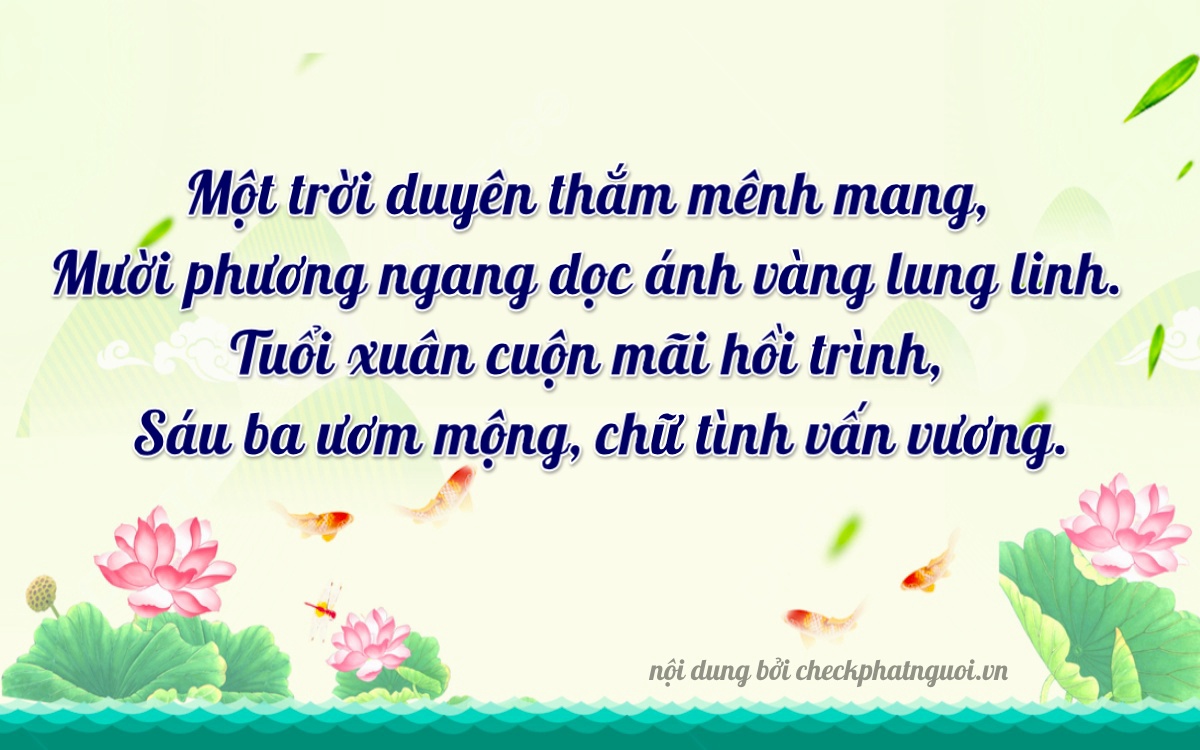 Bài thơ ý nghĩa cho <b>biển số 65AA-11236</b> tại website checkphatnguoi.vn