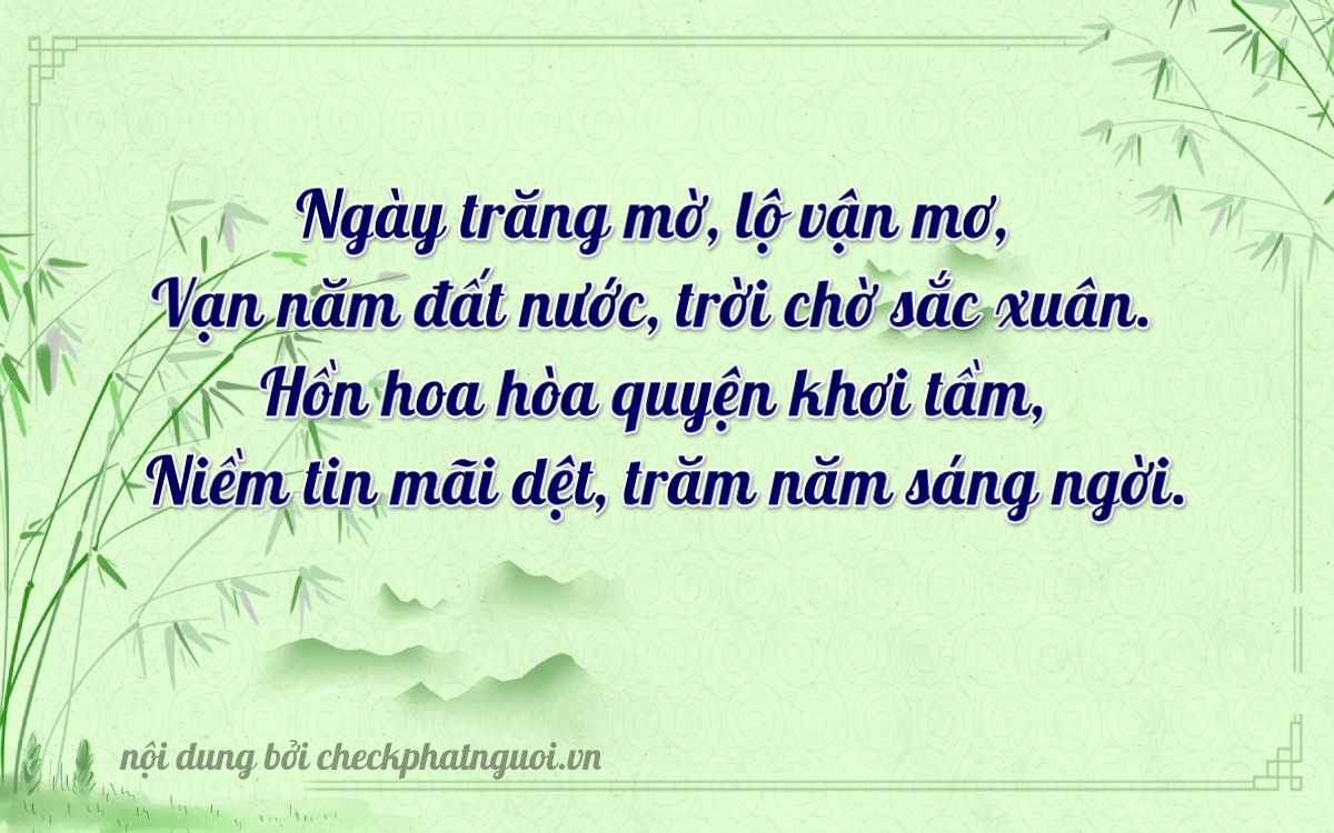 Bài thơ ý nghĩa cho <b>biển số 65AA-12333</b> tại website checkphatnguoi.vn