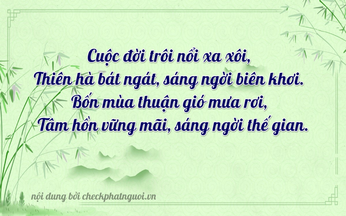 Bài thơ ý nghĩa cho <b>biển số 65AA-16243</b> tại website checkphatnguoi.vn