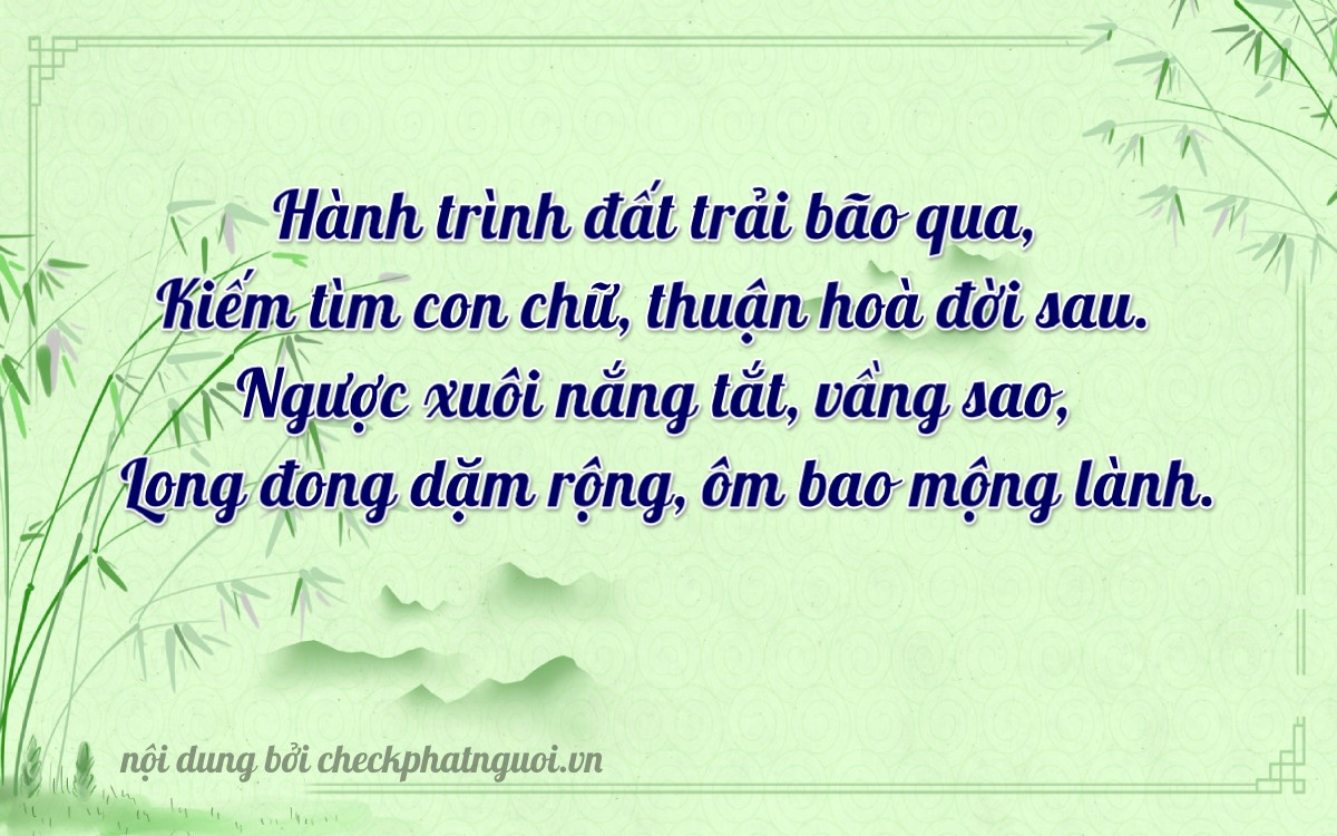 Bài thơ ý nghĩa cho <b>biển số 65AA-17514</b> tại website checkphatnguoi.vn