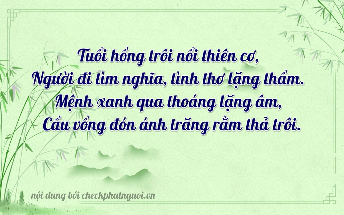 Bài thơ ý nghĩa cho <b>biển số 65AA-18119</b> tại website checkphatnguoi.vn