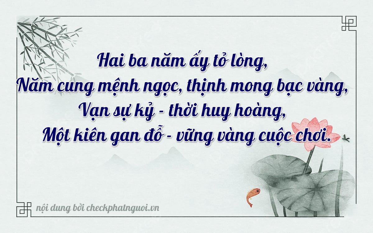 Bài thơ ý nghĩa cho <b>biển số 65AA-23501</b> tại website checkphatnguoi.vn