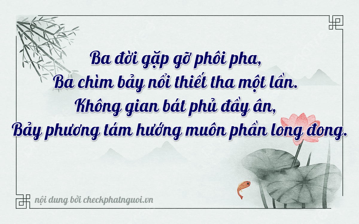 Bài thơ ý nghĩa cho <b>biển số 65AA-33077</b> tại website checkphatnguoi.vn
