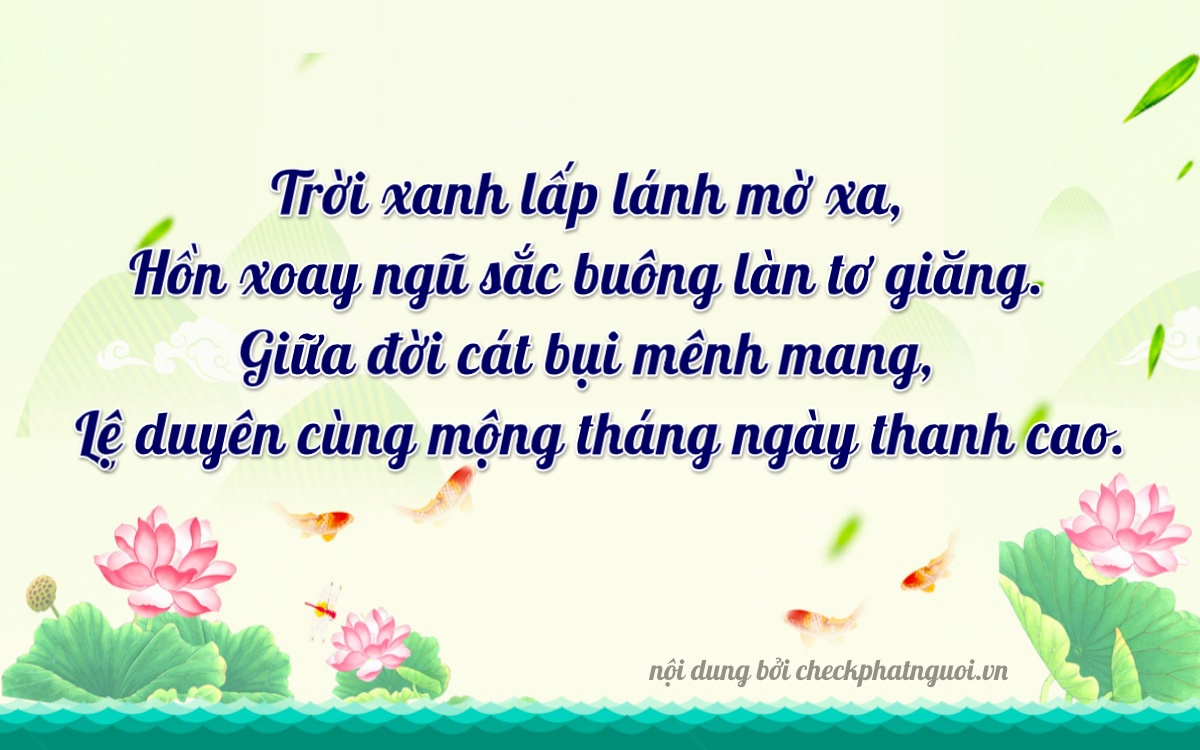 Bài thơ ý nghĩa cho <b>biển số 65AA-34472</b> tại website checkphatnguoi.vn