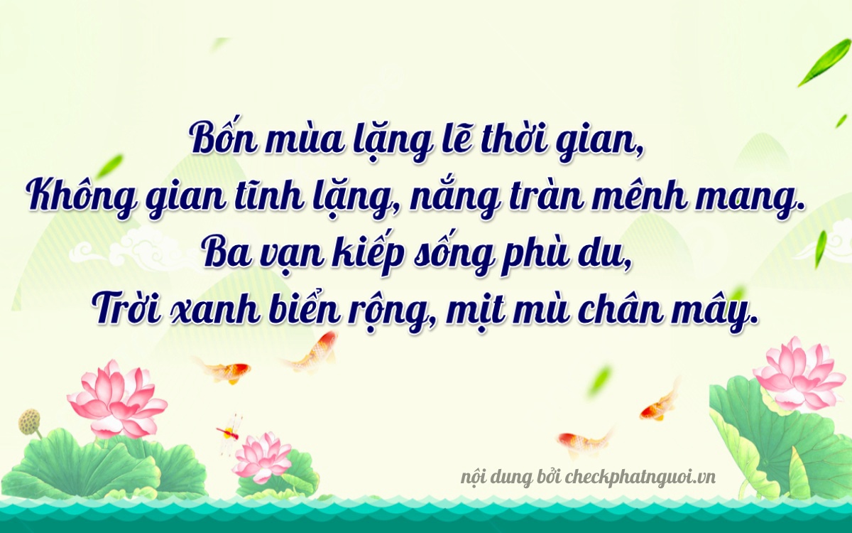 Bài thơ ý nghĩa cho <b>biển số 65AA-40343</b> tại website checkphatnguoi.vn