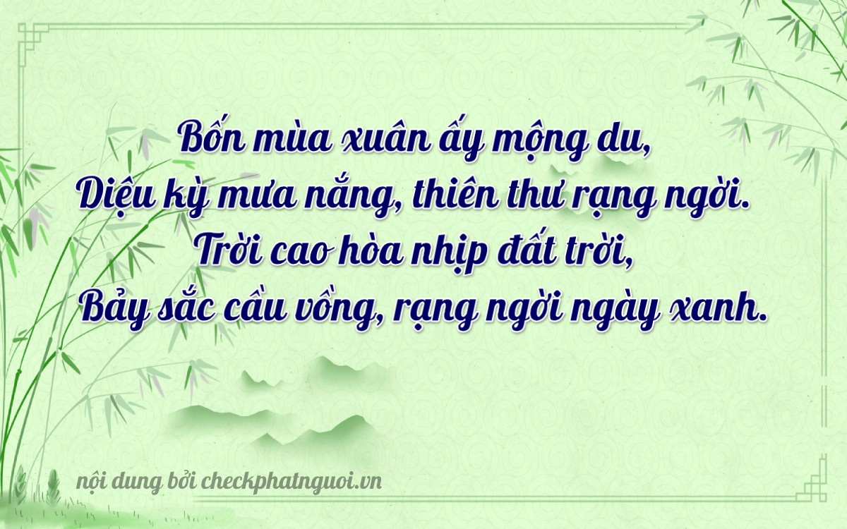 Bài thơ ý nghĩa cho <b>biển số 65AA-48027</b> tại website checkphatnguoi.vn