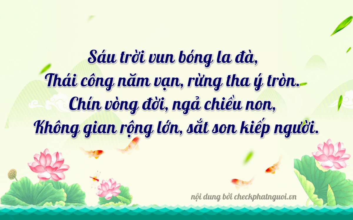 Bài thơ ý nghĩa cho <b>biển số 65AA-62960</b> tại website checkphatnguoi.vn