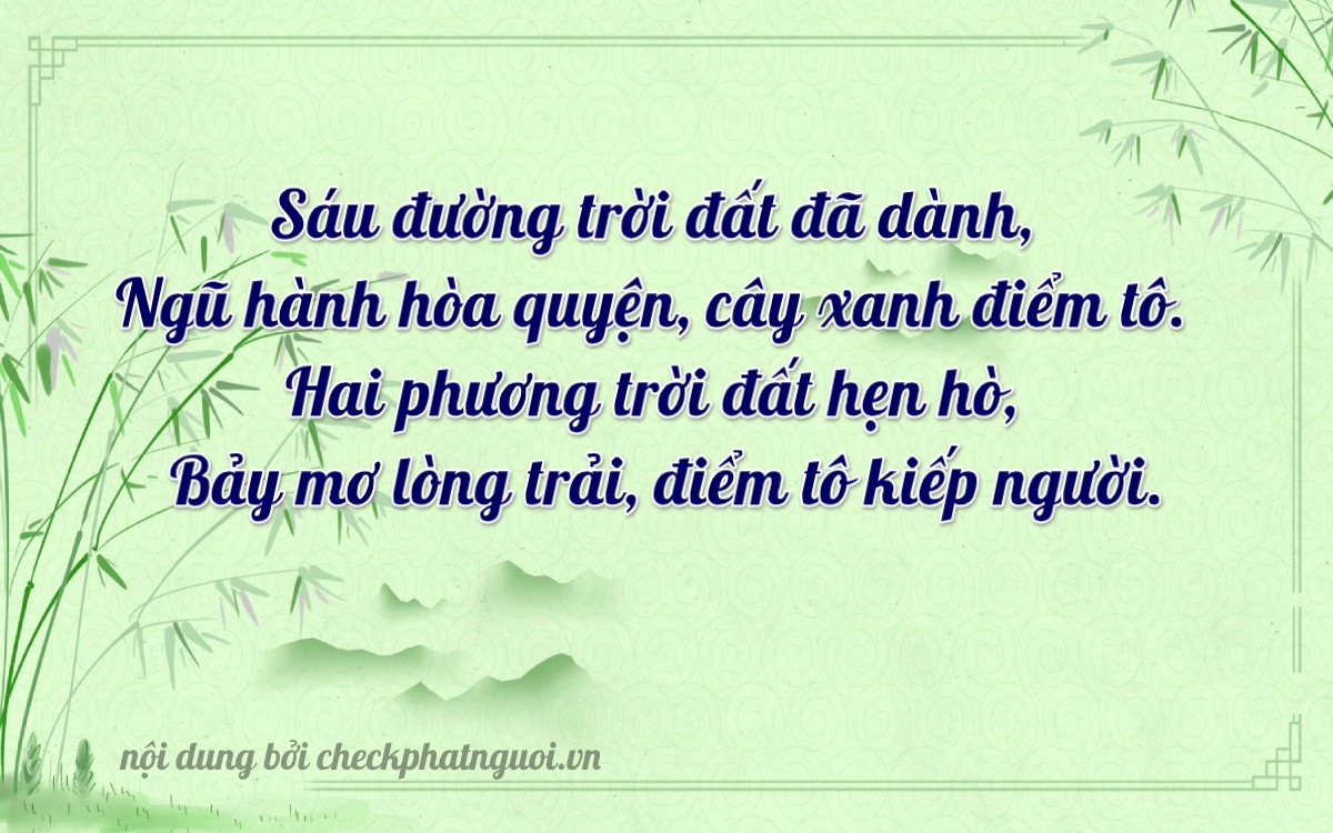 Bài thơ ý nghĩa cho <b>biển số 65AA-65272</b> tại website checkphatnguoi.vn