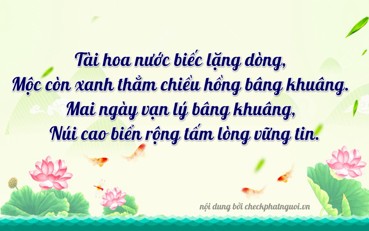 Bài thơ ý nghĩa cho <b>biển số 65AA-88869</b> tại website checkphatnguoi.vn