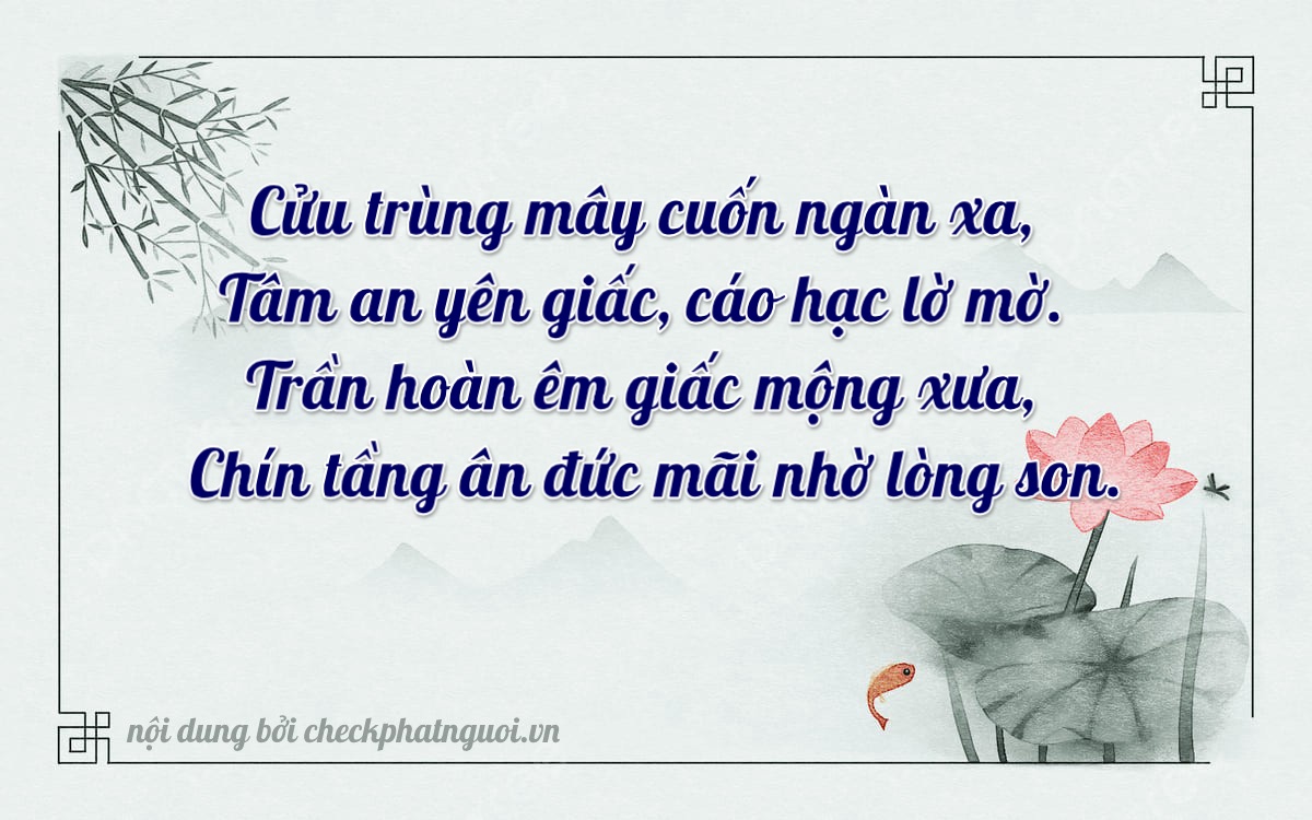 Bài thơ ý nghĩa cho <b>biển số 65B1-04953</b> tại website checkphatnguoi.vn