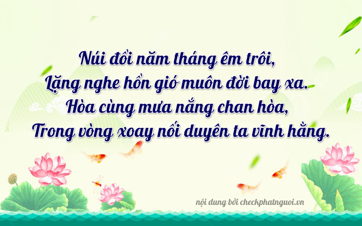 Bài thơ ý nghĩa cho <b>biển số 65B1-06063</b> tại website checkphatnguoi.vn