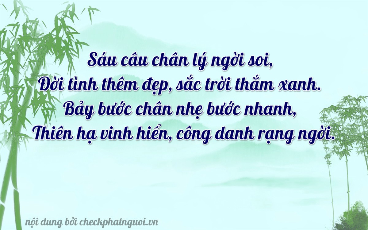 Bài thơ ý nghĩa cho <b>biển số 65B1-06778</b> tại website checkphatnguoi.vn