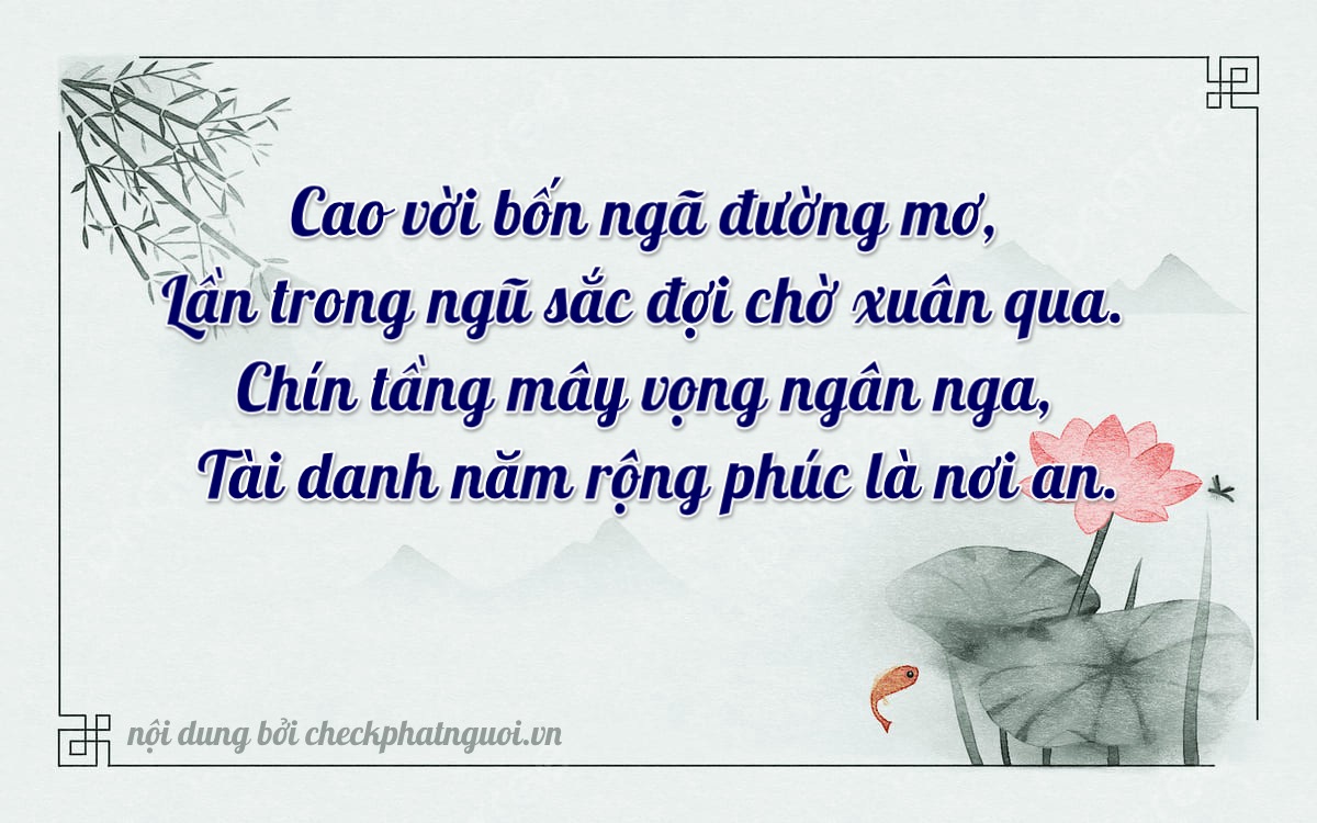 Bài thơ ý nghĩa cho <b>biển số 65B1-10459</b> tại website checkphatnguoi.vn