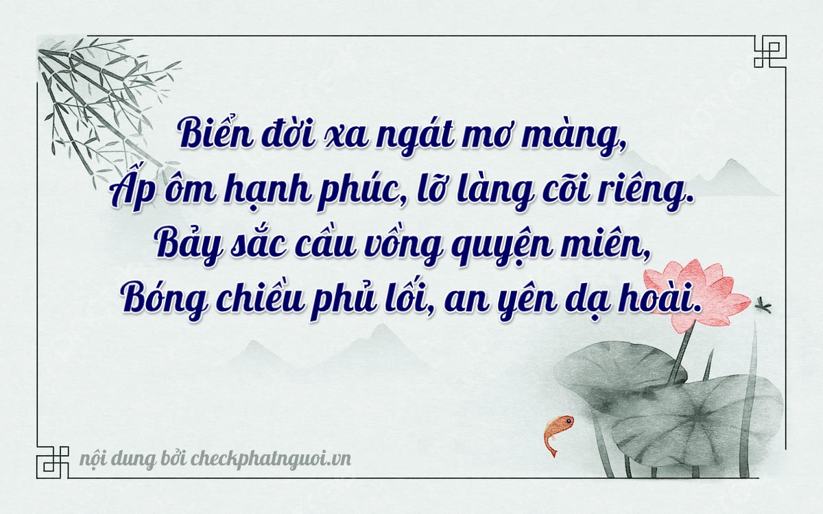 Bài thơ ý nghĩa cho <b>biển số 65B1-10779</b> tại website checkphatnguoi.vn