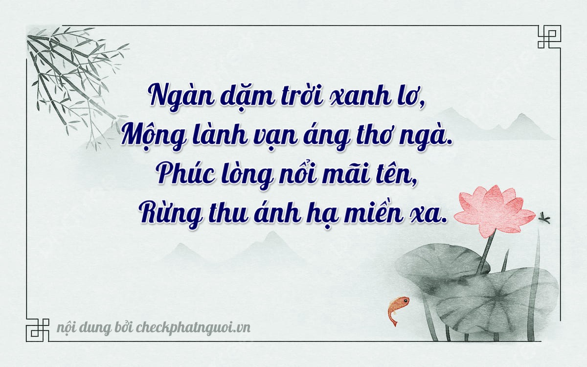 Bài thơ ý nghĩa cho <b>biển số 65B1-11284</b> tại website checkphatnguoi.vn