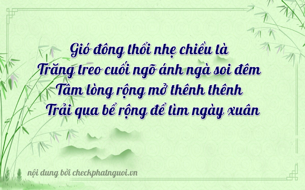 Bài thơ ý nghĩa cho <b>biển số 65B1-18393</b> tại website checkphatnguoi.vn