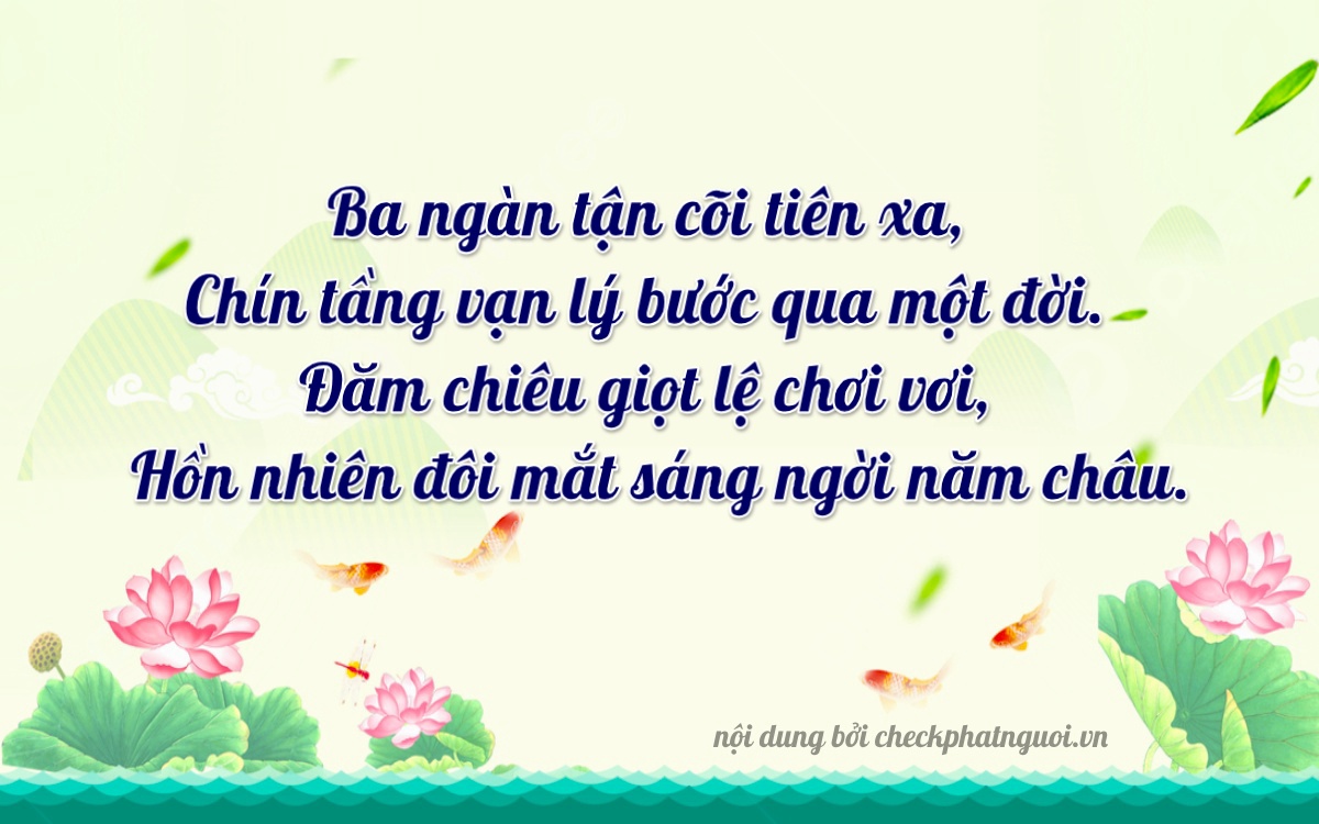 Bài thơ ý nghĩa cho <b>biển số 65B1-31925</b> tại website checkphatnguoi.vn