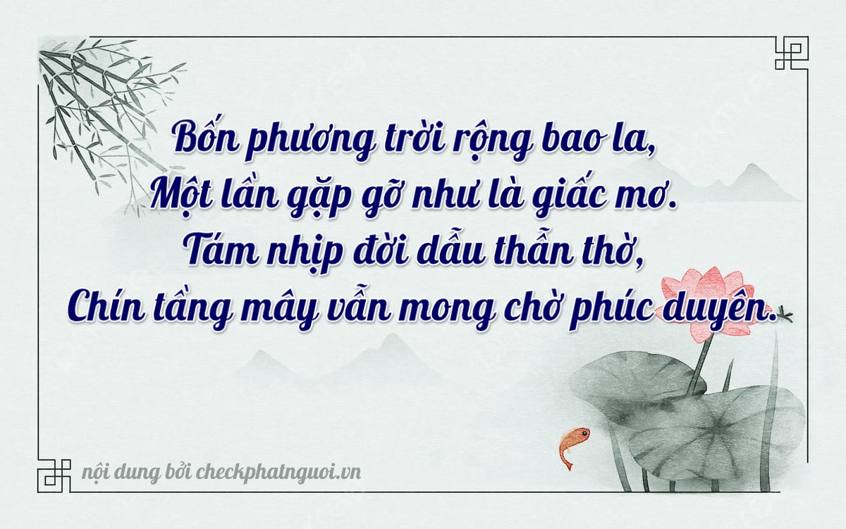 Bài thơ ý nghĩa cho <b>biển số 65B1-41849</b> tại website checkphatnguoi.vn