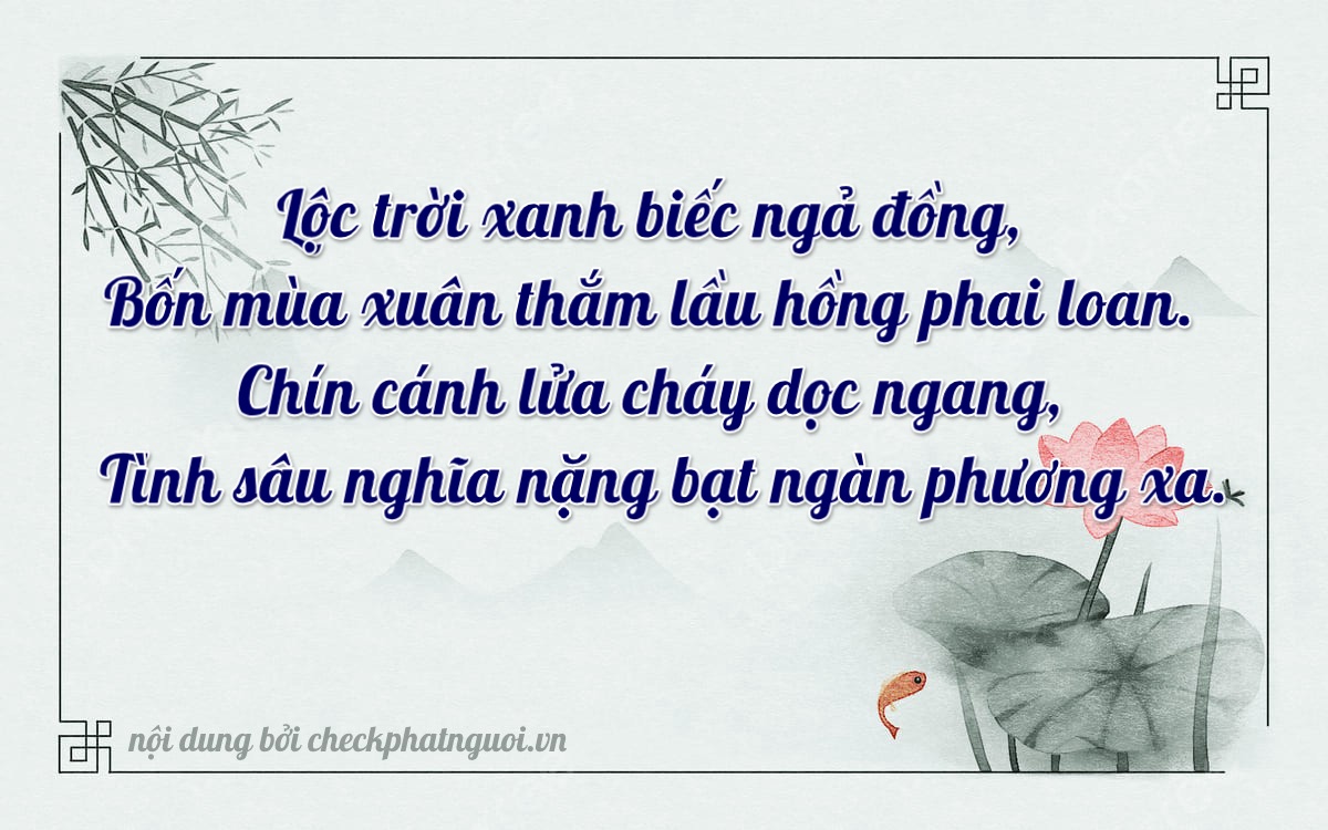 Bài thơ ý nghĩa cho <b>biển số 65B1-42943</b> tại website checkphatnguoi.vn