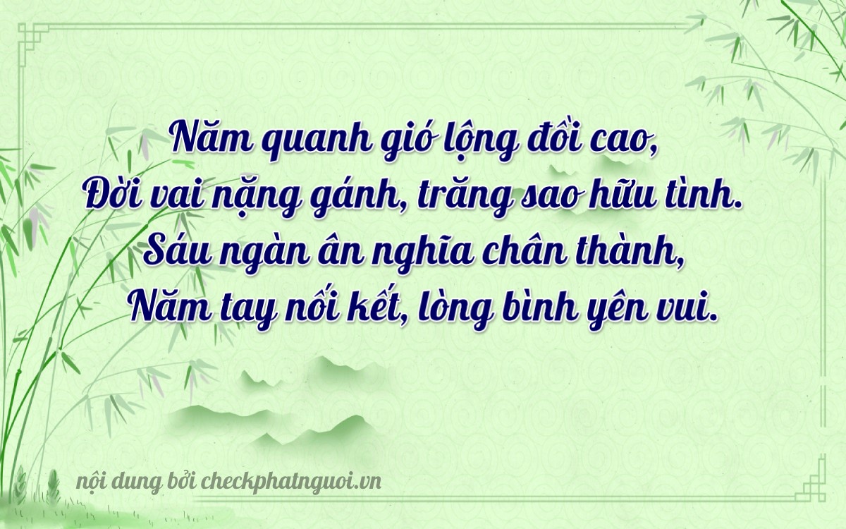 Bài thơ ý nghĩa cho <b>biển số 65B1-56559</b> tại website checkphatnguoi.vn