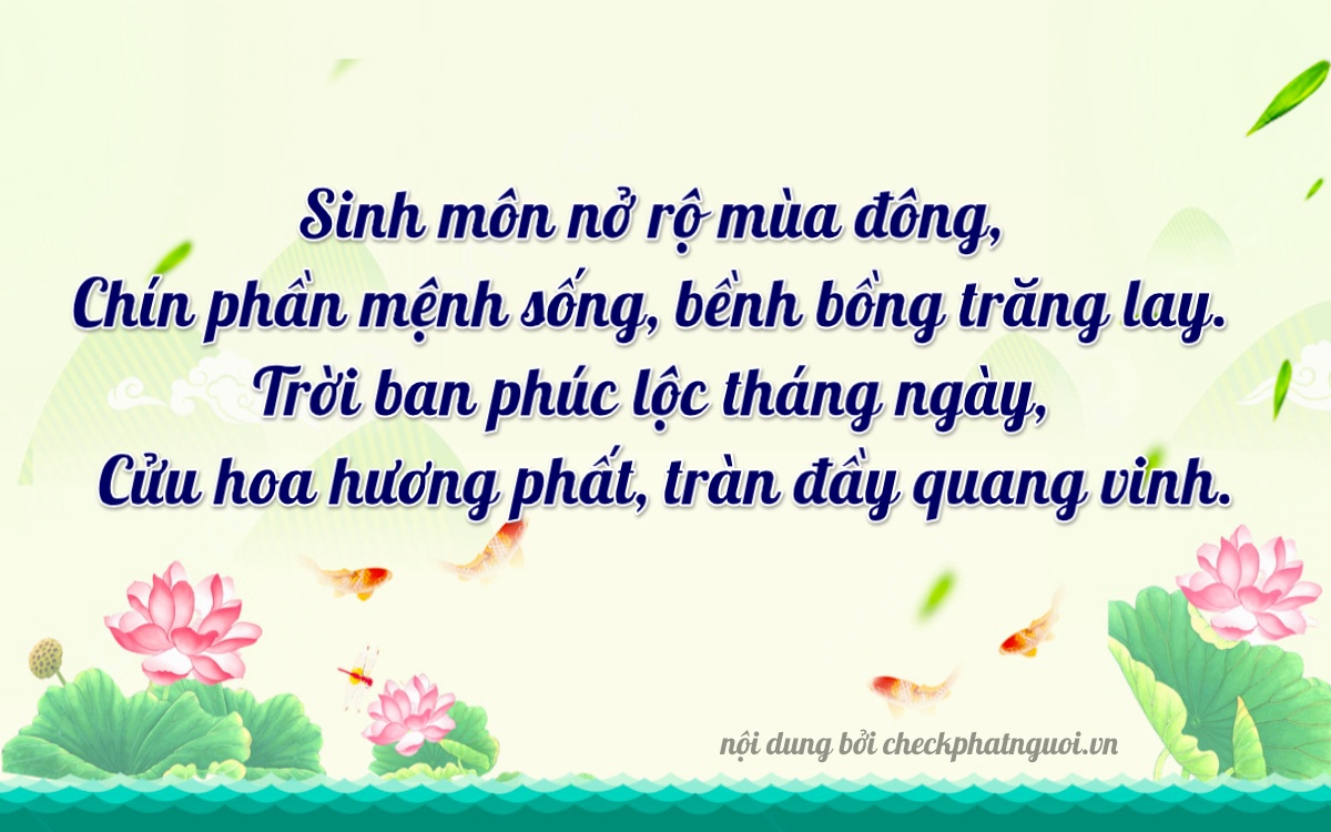 Bài thơ ý nghĩa cho <b>biển số 65B1-60929</b> tại website checkphatnguoi.vn