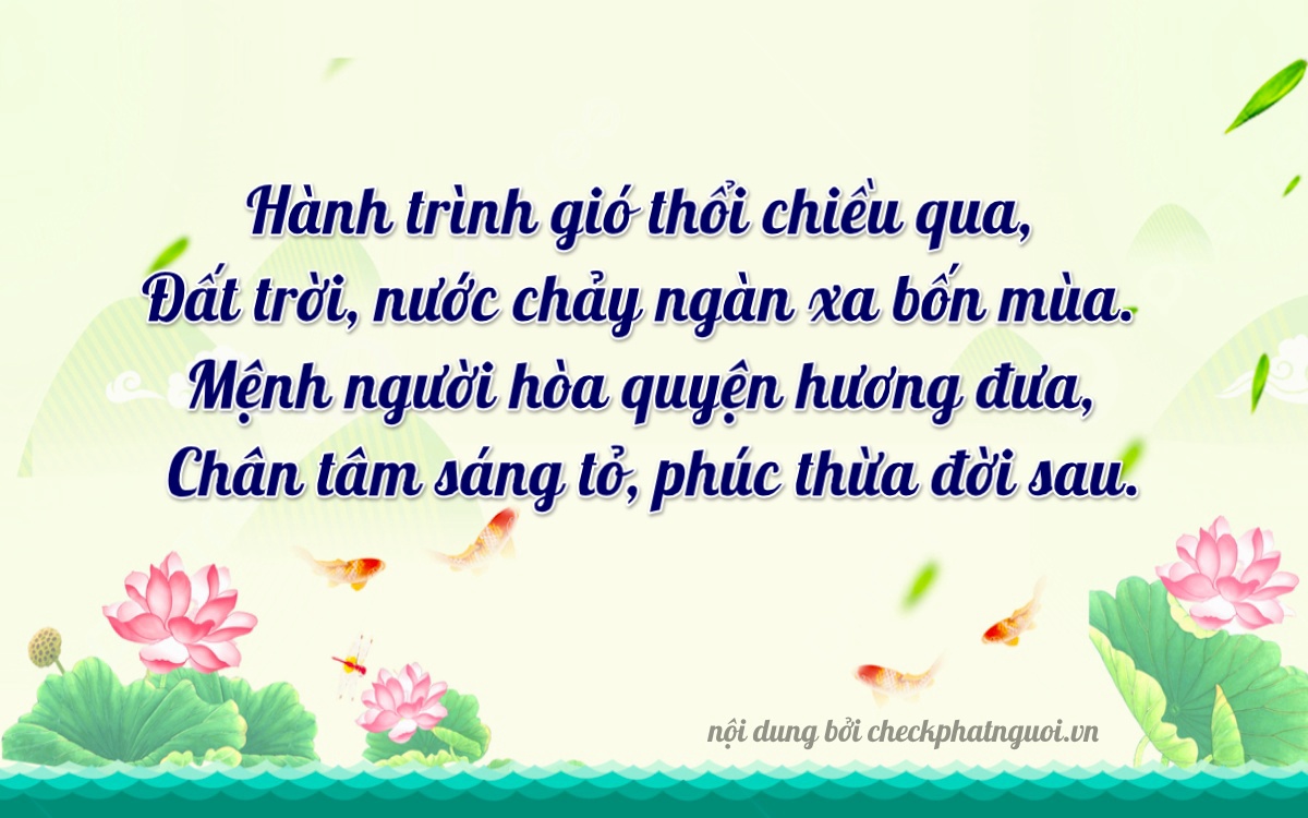 Bài thơ ý nghĩa cho <b>biển số 65B1-67530</b> tại website checkphatnguoi.vn